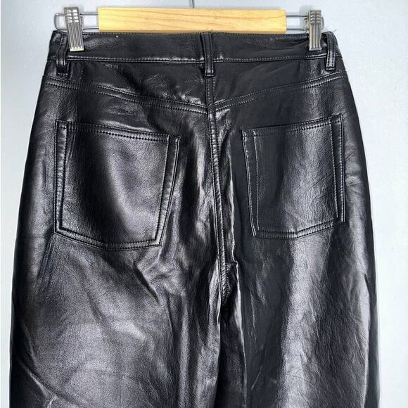 Wilfred Aritzia Melina Vegan Faux Leather High Waisted Pants Women's Size 10 - Picture 14 of 16